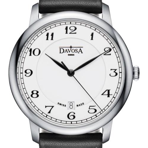 Davosa Amaranto Swiss-Made Men's Watch, 3-Hand, Date, 162.480.26, Black