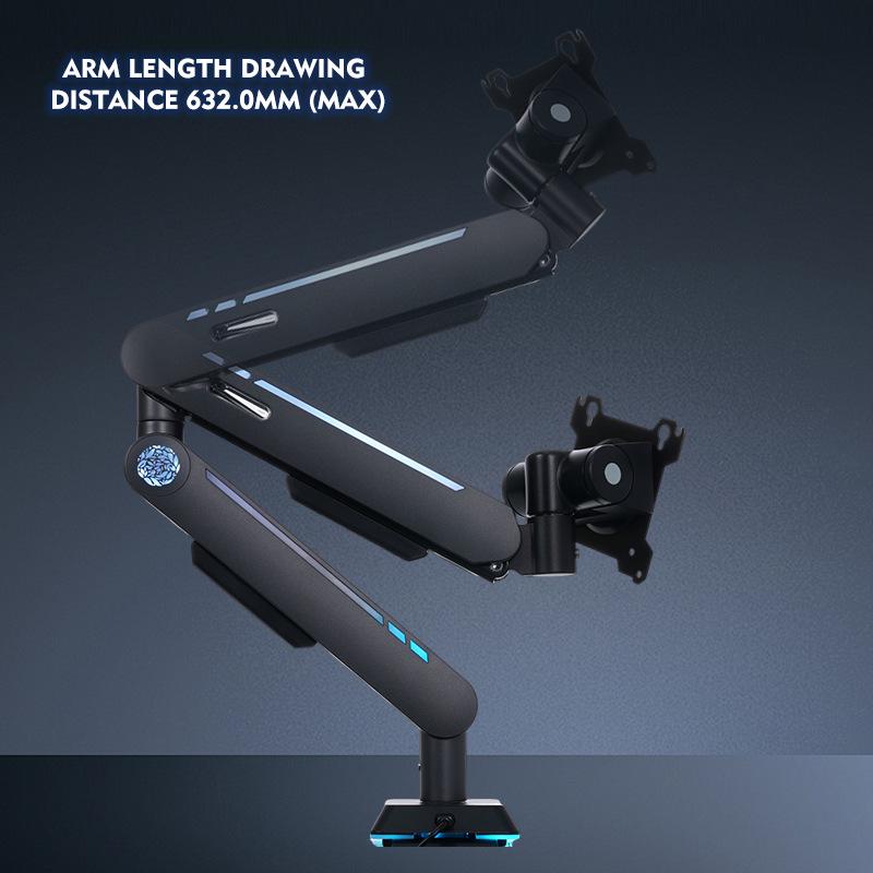 Rotating Mechanical Monitor Stand with Adjustable Arm for Secondary Display