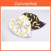 Cappello da Pescatore Street Style con Fantasia a Banane e Visiera Parasole per Uomo e Donna