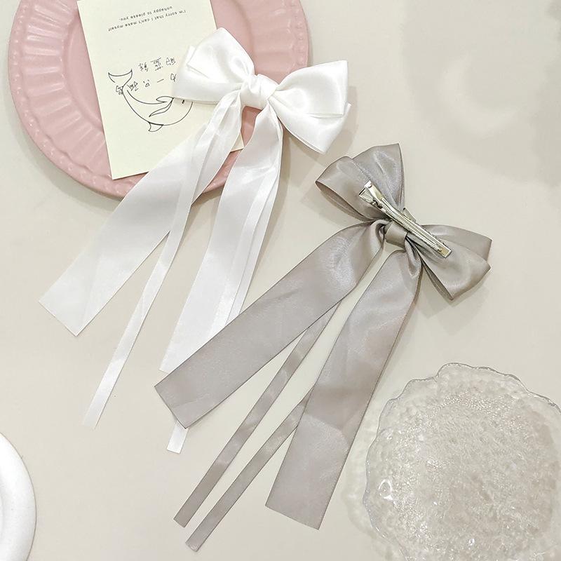 Sweet Girl Korean-Style Ribbons & Bows Hair Clips - Versatile High-End Hair Accessories for Half-Up Hairstyles