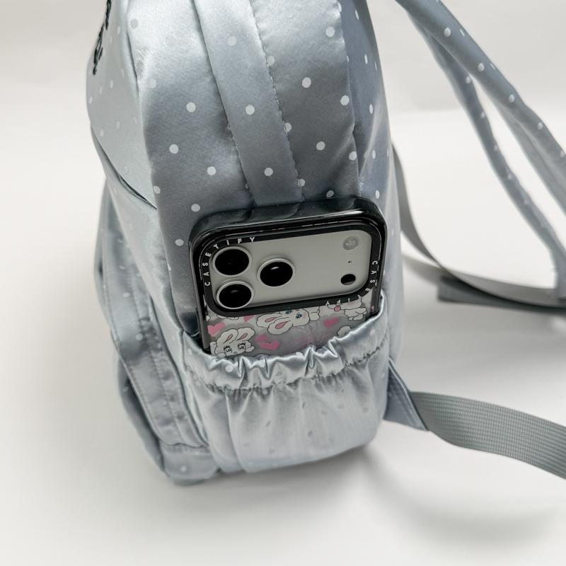 Mochila Escolar Fofa de PU com Bolso Frontal com Zíper Mochila Leve para Meninas Adolescentes Casual Diária para Viagem