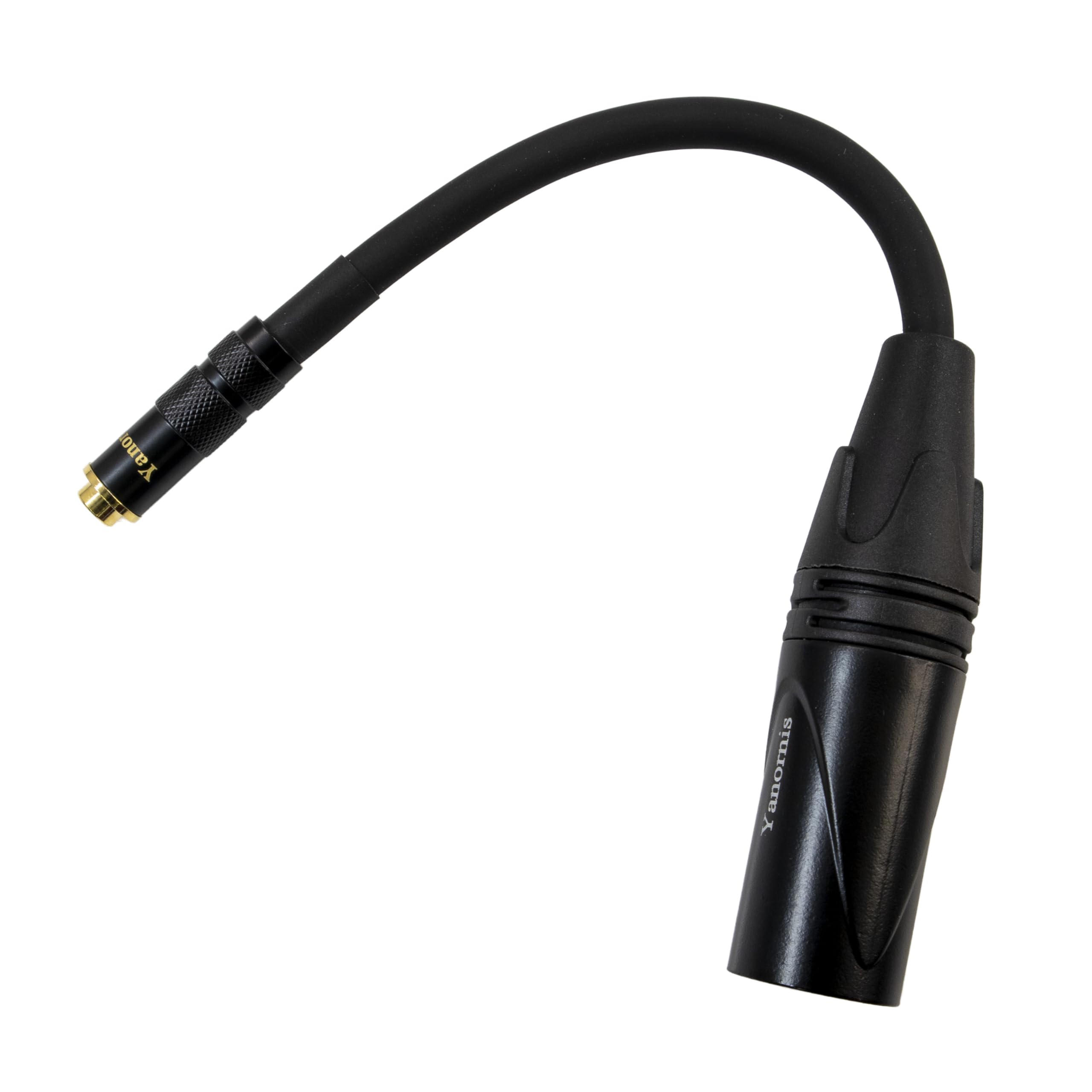 

Audio Conversion Cable, XLR (4-pin) to 2.5mm Jack (Balanced), 10cm Long, Black