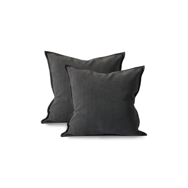 Kumori Cushion Covers, Set of 2, 45x45cm, Scandinavian Style, Stylish, Plain, Simple, Hidden Zipper, Durable Fabric, Soft, Sofa Back Cover, Decorative