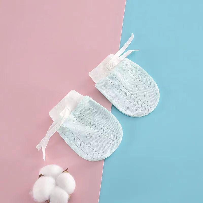1 Paar atmungsaktive dünne Babyhandschuhe für Neugeborene von 0–12 Monaten, Säuglinge, Anti-Fang-Fäustlinge, Gesichtsschutz, Handschuh, Baby-Zubehör