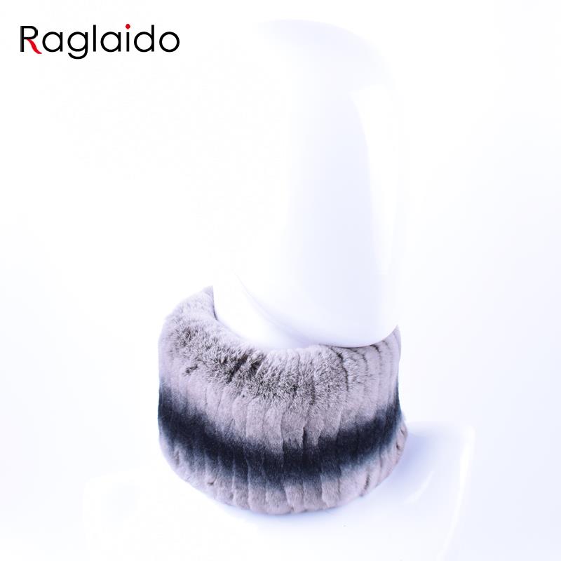 Raglaido Ring Scarves Woman Real Fur Neck Warmer Winter Rabbit Warm Soft Women's Scarves Luxury Brand Fur Collar Scarf