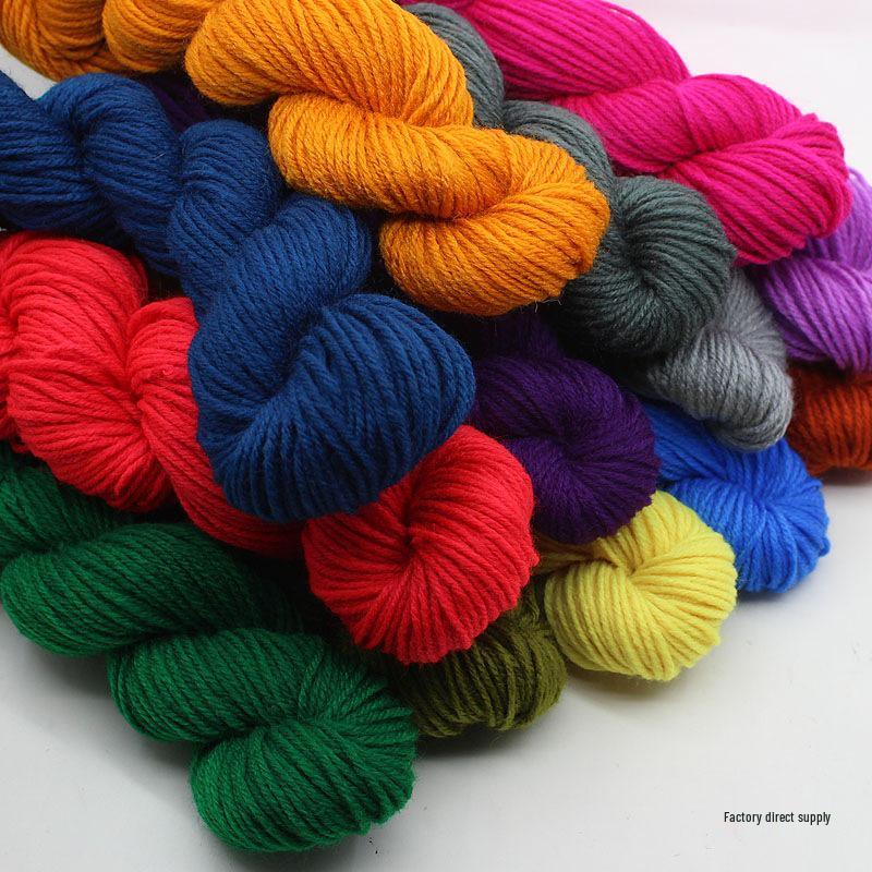 Acrylic Medium Thick Yarn for DIY Knitting & Crochet - Perfect for Slippers, Seat Cushions, Dolls, & Baby Projects