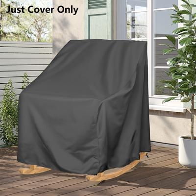 Outdoor Courtyard Single Rocking Chair Cover Material: 210D Oxford Cloth Silver-coated Dust Cover