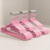 Children's Stainless Steel Non-Slip Clothes Hanger with Plastic Grip - Ideal for Underwear and Delicate Clothing.