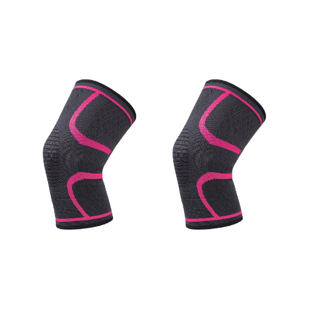 2PC Unisex Compression Knee Sleeve Support Running Basketball Lift Knee Pads