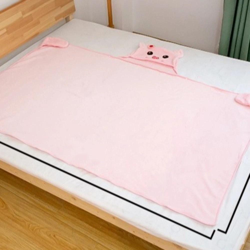 Cozy Hooded Nap Blanket Warm Shawl Blanket Cute Kawaii Cloak  Office Nap