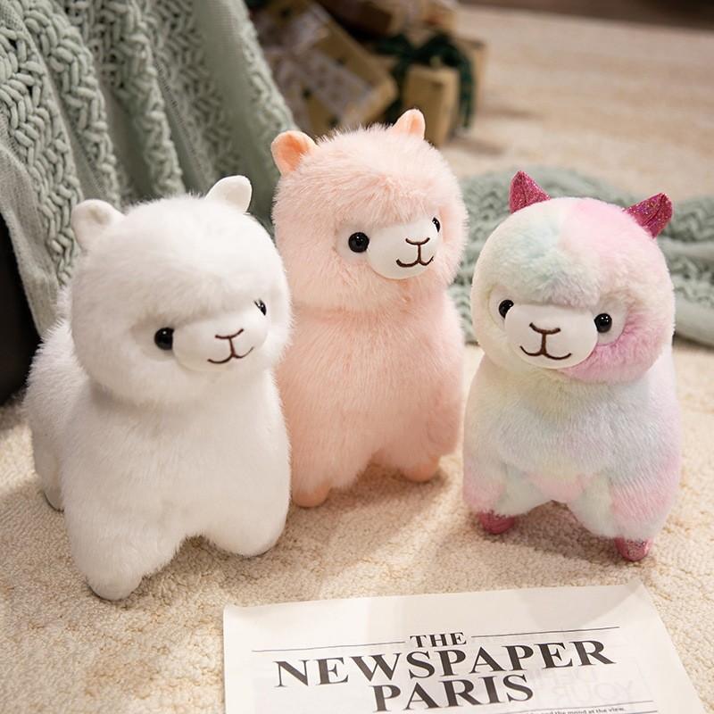 Glowing Colored Cartoon Alpaca Plush Toy Kids Doll Birthday Gift Decoration Home