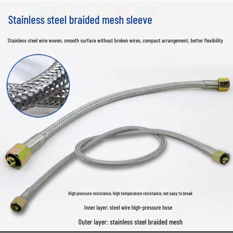 High-Pressure Stainless Steel Mesh Hose Bridge for Gas Cylinders (Large To Small)