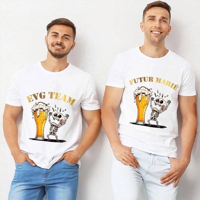 Boyfriend Evg Team Future Groom Man T Shirt Wedding Y2k Tops Fashion Beer Graphic Tshirt Single Farewell Bachelor Party Tees