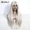 Noble Lace Front Wig Cosplay Straight Lace Wig 30 Inch White Wig Lace Part Wig For Women Synthetic Lace Front Heat Resistant Wig