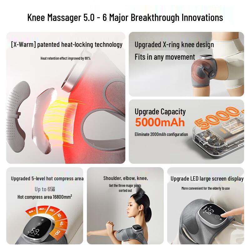 Keepfit Smart Heated Knee Massager with Moxibustion