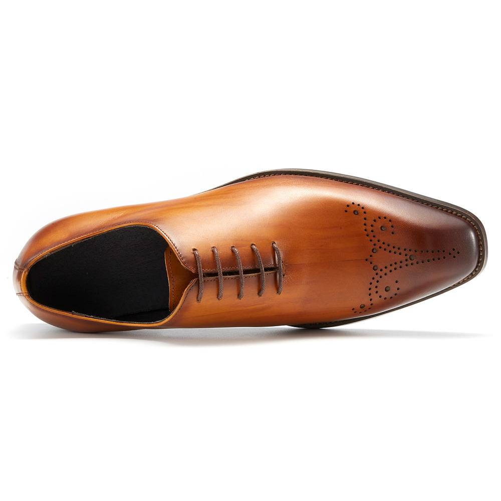 Fashion High Quality Handmade Comfortable Casual Wearing-Resist Lace Up Genuine Leather Oxford Dress Shoes for Men Business Office