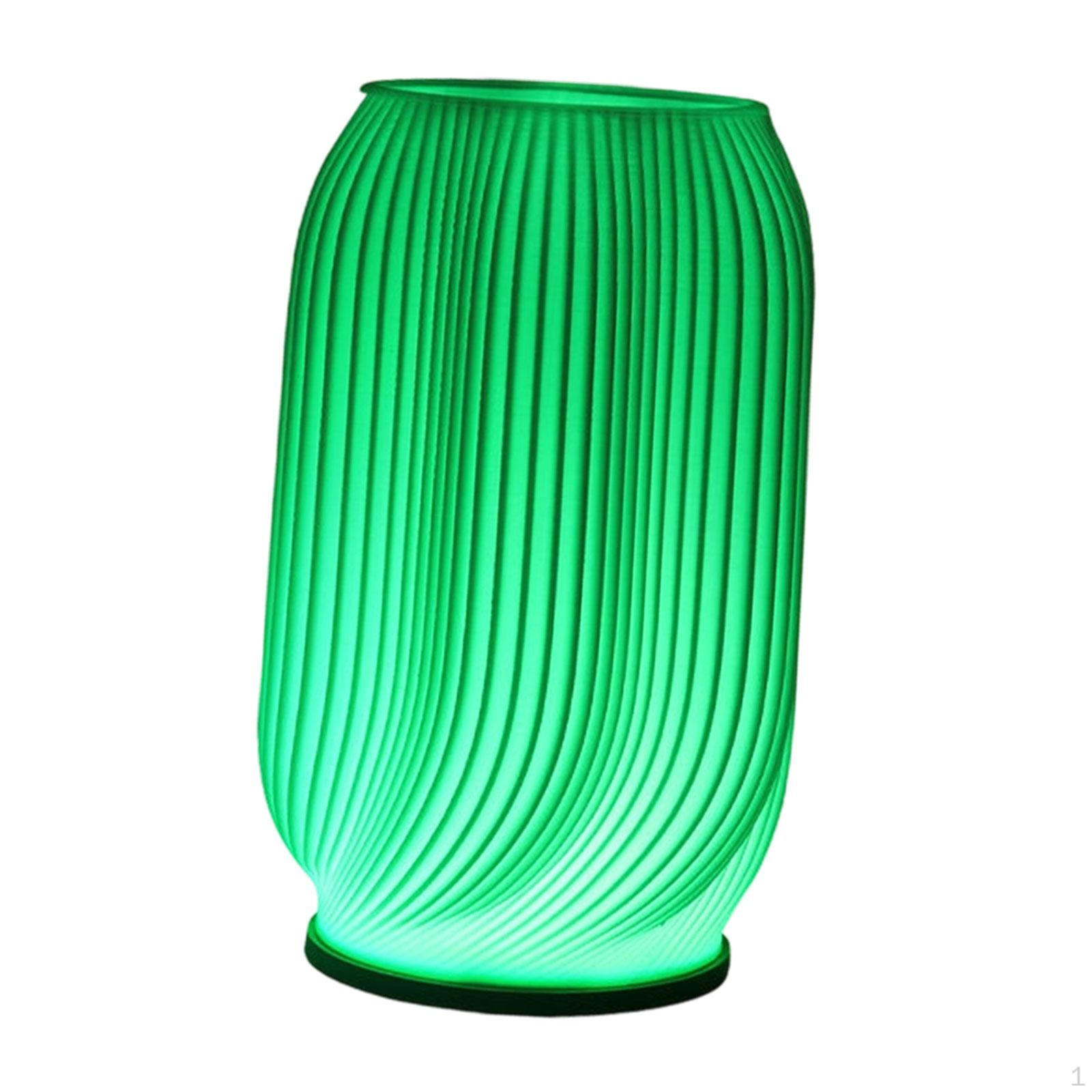 

LED Lighted Vase Bedside Lamp 3D Printed Decorative Pot Handmade Night Light for Flowers Home Style A