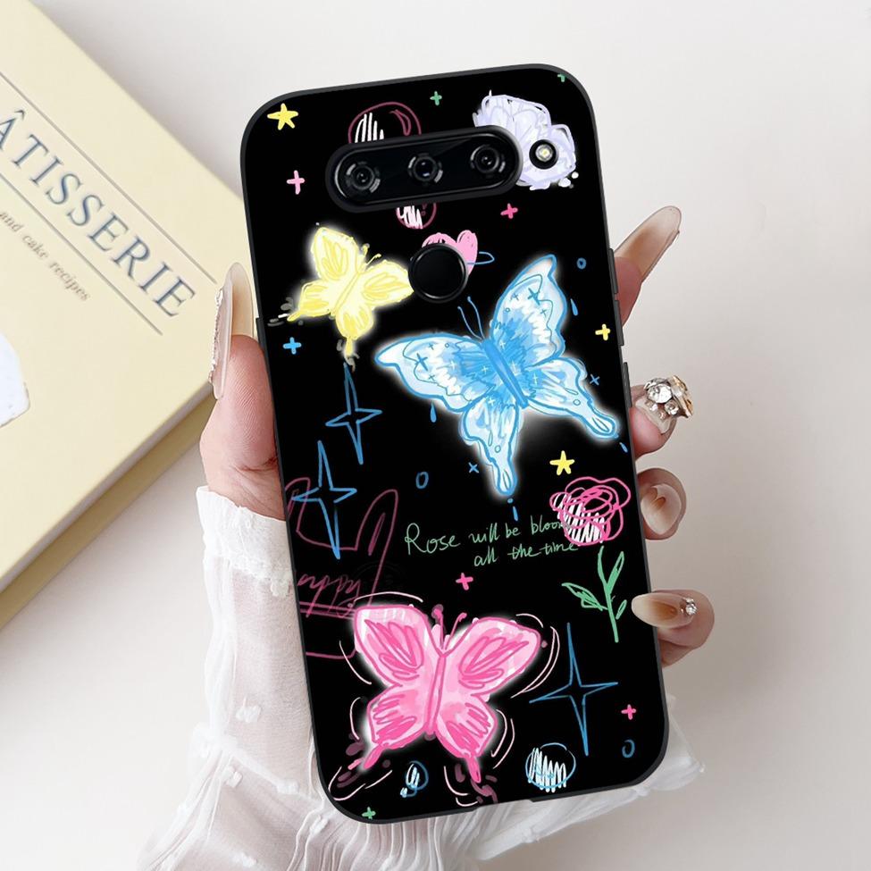 For LG V40 V50 ThinQ Case V50S ThinQ Cute Cartoon Cat Luxury Cool Shockproof Silicone Back Cover For LG V50S ThinQ 5G Phone Case