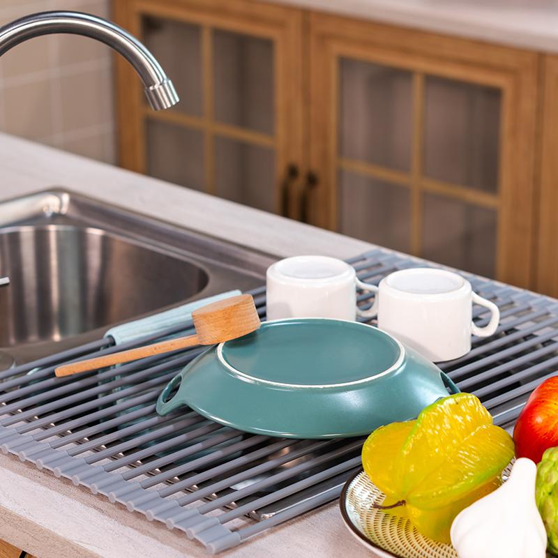 Silicone Drain Rack Sink Bracket Drain Rack Kitchen Drain Pad Water Filter Thermal Insulation Multi Power Roller Blind Folding