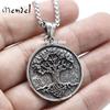 Mens Womens Celtic Tree of Life Pendant Necklace Jewelry Set With Chain