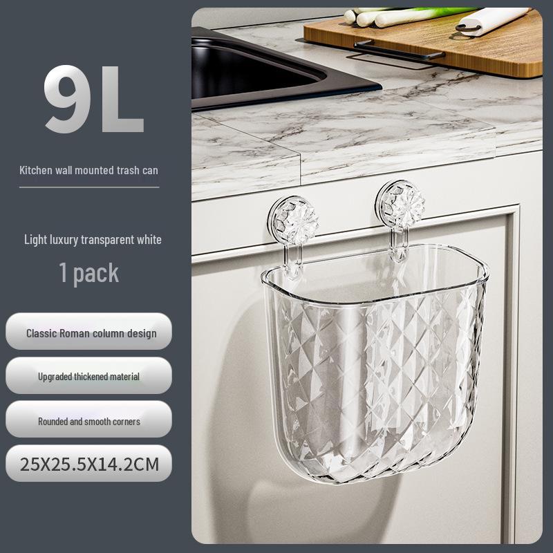 Настенное мусорное ведро с откидной крышкой для кухни ванной комнаты или гостиной - Подвесная корзина для мусора большой вместимости 1390₽
