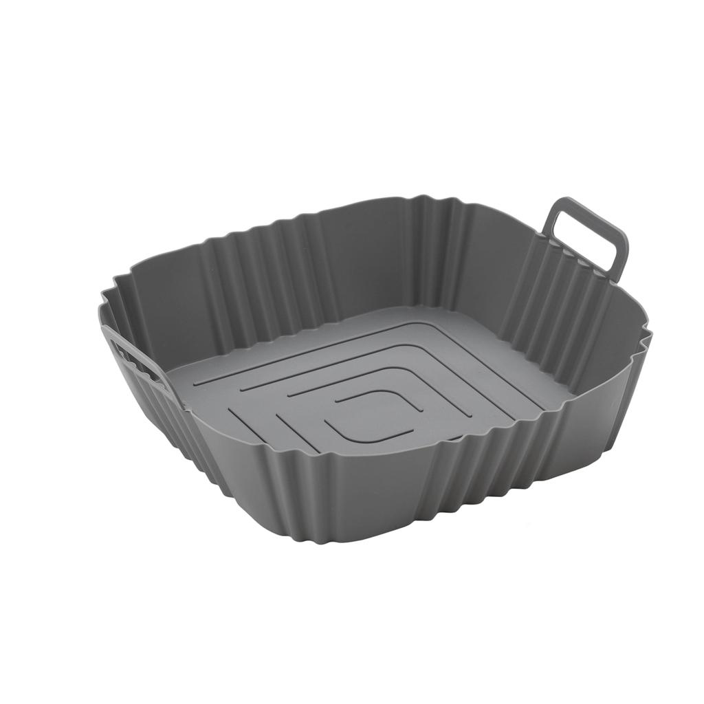 Reusable Silicone Baking Mat for Air Fryer Nonstick Square Tray with Handle for Oven and Kitchen Cooking Accessories