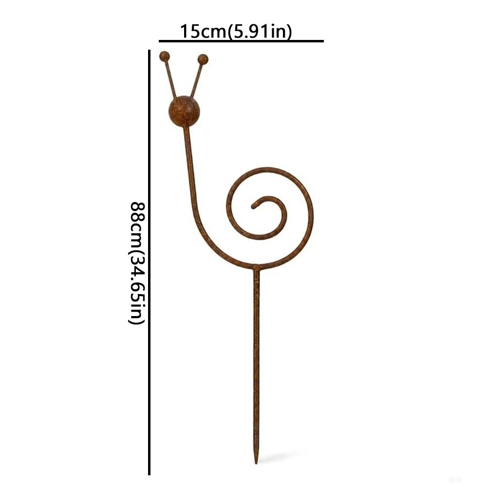 Rostfester Schneckenförmiger Gartenkunst Wetterfester Pflanzen-Schnecken-Pfahl Terrasse Veranda