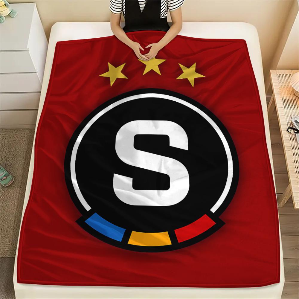 

1PC AC Sparta Praha Print Flannel Blanket, High quality All Seasons, Home Decor, Warmth and Comfort, Perfect for Christmas Gifts 80cm x 120cm