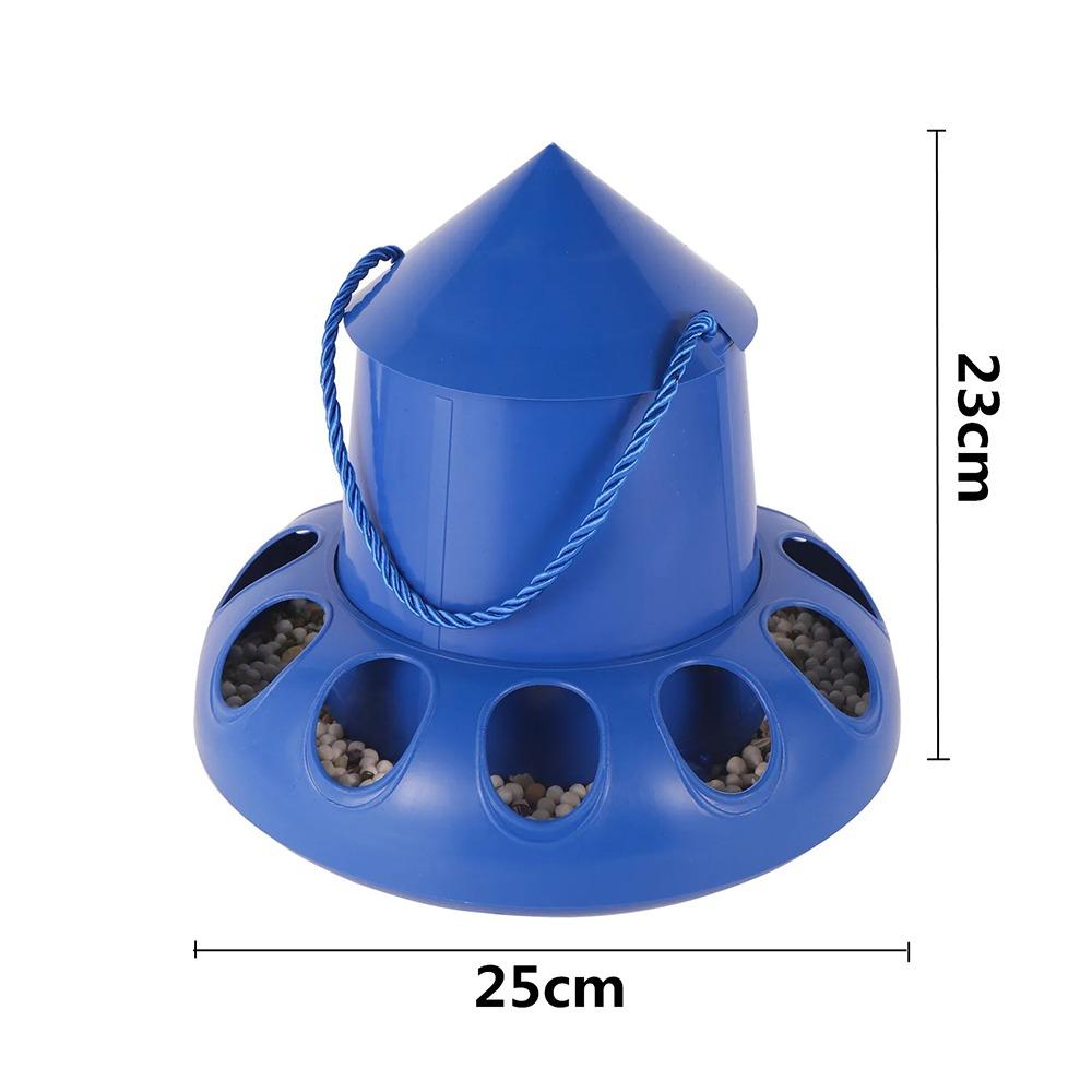 1Pcs 11 Holes Chicken Automatic Feeder Plastic Bird Feeding Bucket  for Chicken Pigeon Budgies