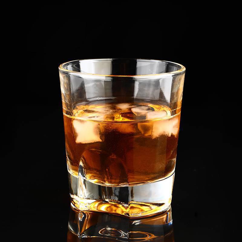 140ml/255ml 2pcs Fashion Thick Bottomed Whiskey Glasses Bar Transparent European Bourbon Brandy Foreign Wine Glasses Tasting Cup