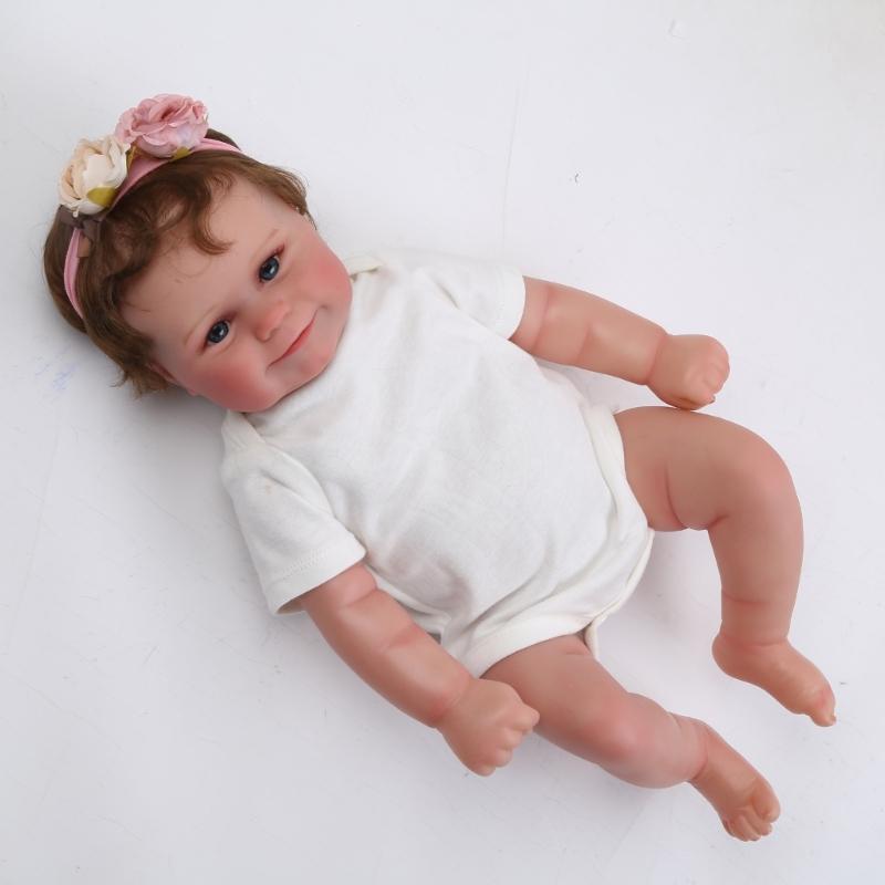 20'' Baby Toddler for Doll Lifelike Reborn Toy Birthday Gift Real & Super Soft for Touch Heavy Weight for W/ Smile Face
