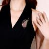 Rhinestone Butterfly Brooch Butterfly Wing Lapel Pin Sweater Cardigan Coat Business Suit Decoration Women Clothing Accessories