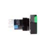 2 Pieces DC 12 Button Momentary Self Square Switch with 5 Pin 16mm Green