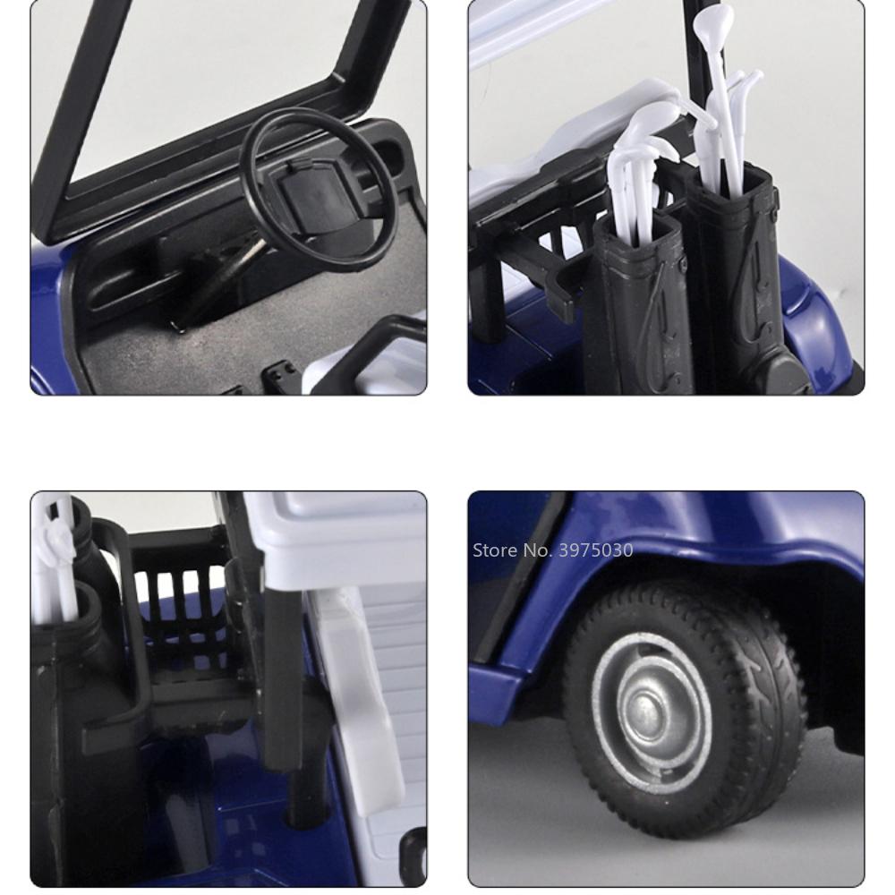 Modello di Golf Cart in Lega Scala 1/20 Giocattoli Modello di Auto in Metallo Diecast Alta Simulazione Veicolo Giocattolo a Retrazione Collezione Regalo di Compleanno per Ragazzo