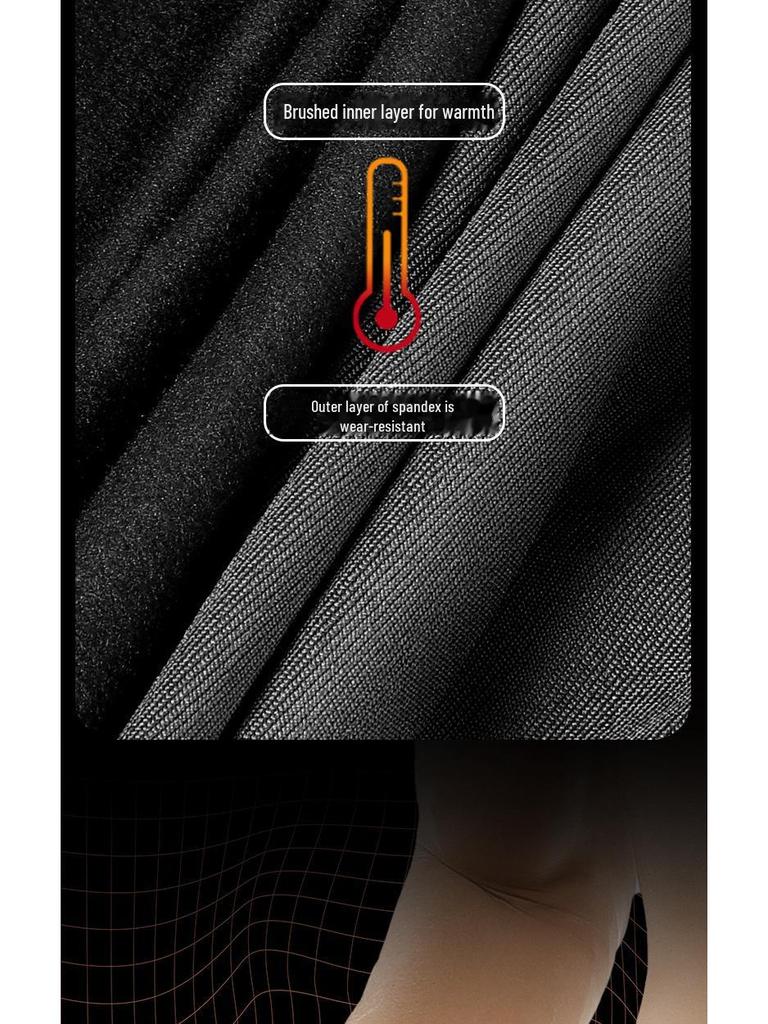 Men's Plus Size Wool-Blend Thermal Leggings for Fall & Winter