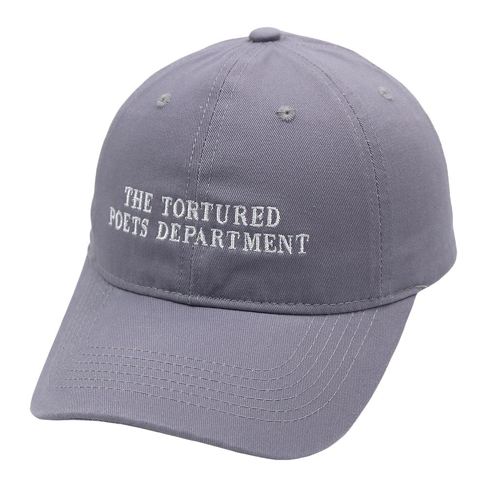 THE TORTURED POETS DEPARTMENT DAD Hut Stickerei TTPD Freizeit Baseballkappe Baumwolle Unisex hellgrau