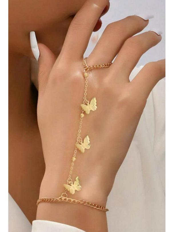 Inel și brățară lanț Retro Love - Bijuterii cu design creativ de nișă european și american