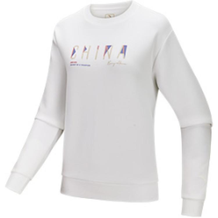 

Anta Comfortable Versatile Pullover Fitted Sweatshirt Women tops Snow-White 162517702-1 XS