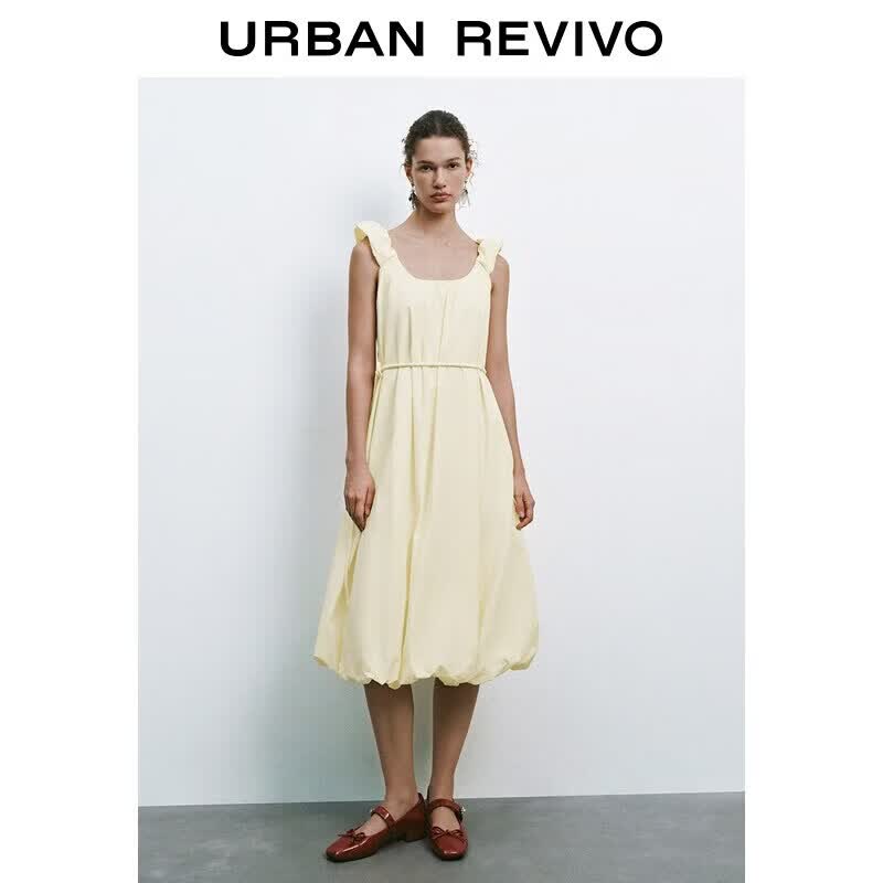 UR2026 Women s Summer Resort Tie-Waist Dress XL
