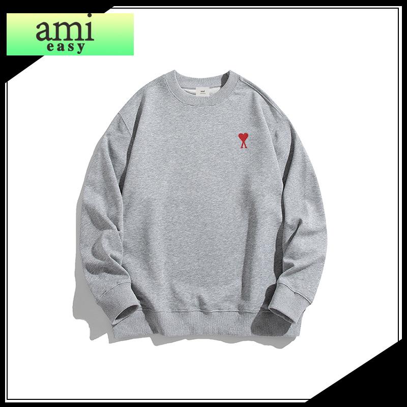 AMI&EASY Bluza z haftowanym napisem A Love - Unisex Casual z okrągłym dekoltem na wiosnę/jesień