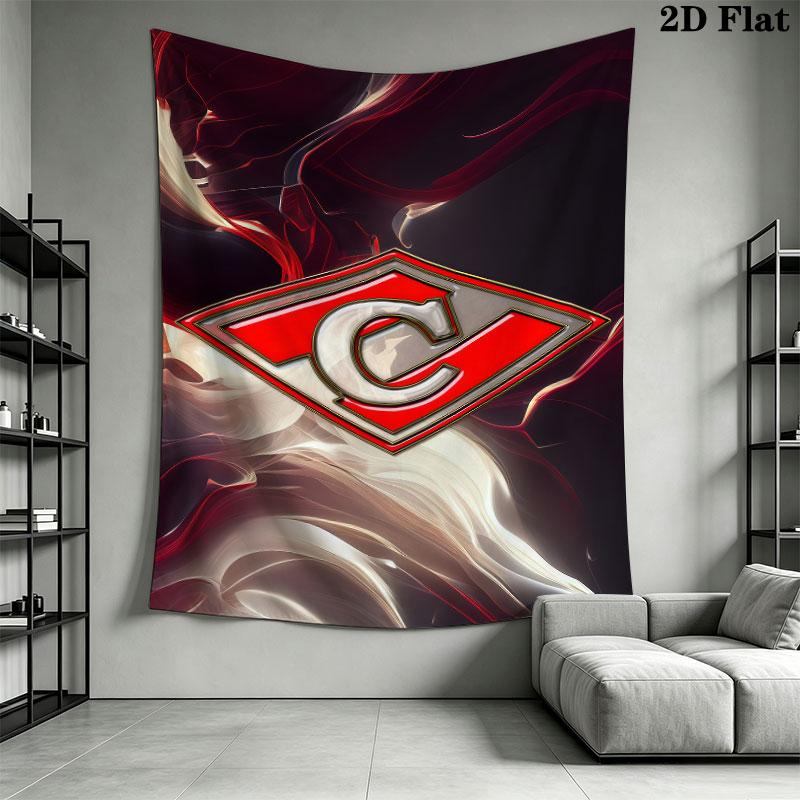 Spartak Moscow Gleam Wall Hanging Printed Fabric Blanket Decorative Tapestries for Bedroom Living Room Home Decor