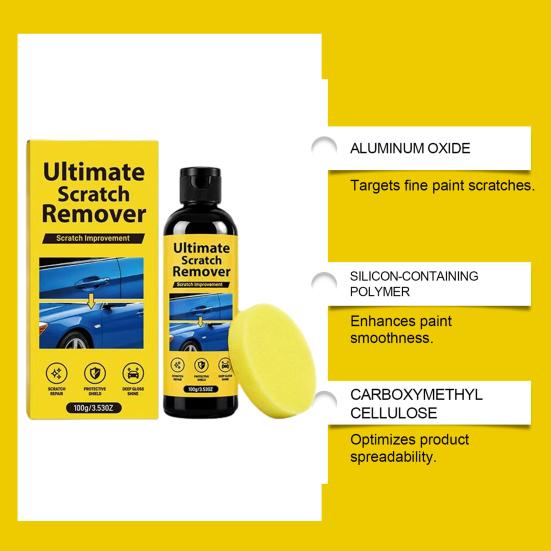 Car Scratch Remover for Fine Scratches, Paint Surface Repair Agent with Sponge, Scratch Removal Kit for Car Motorcycle Paint Care