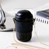 High Value Ceramic Imitation Thermos Cup for Girls Creative Shoulder Hanging Water Cup Outdoor Cute Mug with Lid Portable