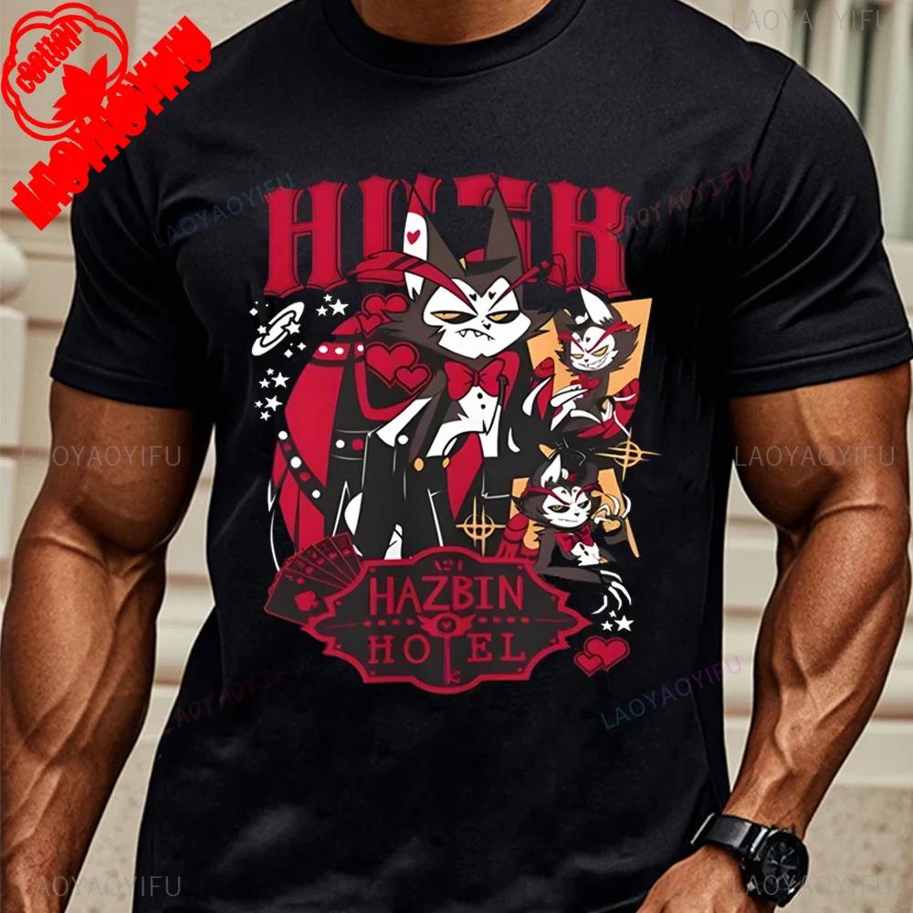 Hazbin Hotel Lucifer 2025 T-Shirt Comfortable Personality High Quality Cotton Tops Two-dimensional Nostalgia Retro Unique