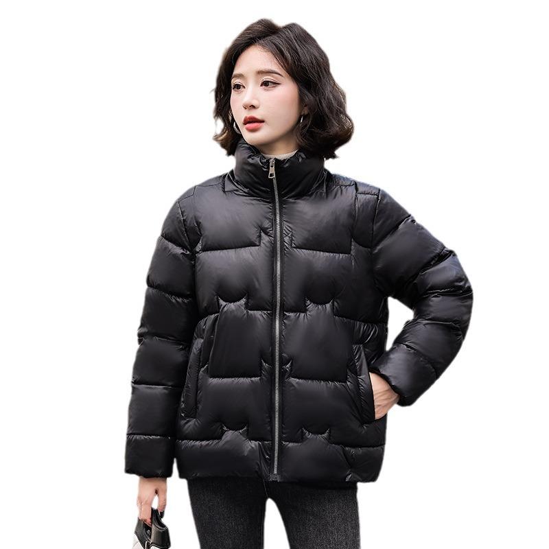 Stehkragen Daunen Baumwolljacke Damen Winter kurz Koreanische Version verdickte Brotjacke 2025 neue Jacke für Studentinnen