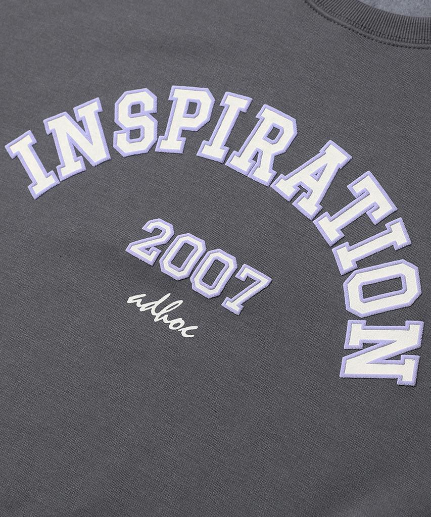 ADHOC Women'S Lettering Brushed Sweatshirt (Dk-Grey) (Hbblta3)