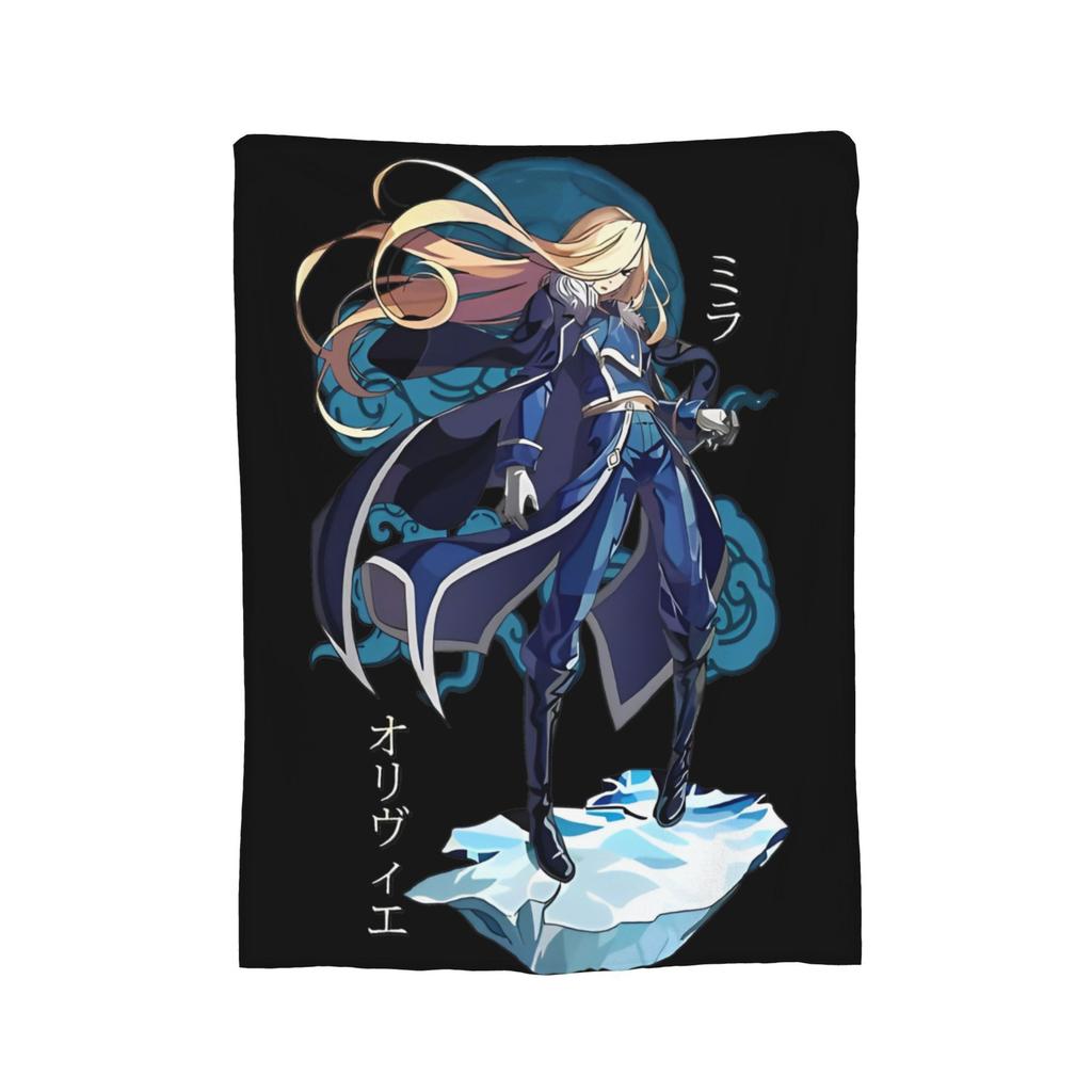 Fullmetal Alchemist Blanket Cover Flannel Anime Manga Warm Throw Blankets for Bedding Couch Bed Rug