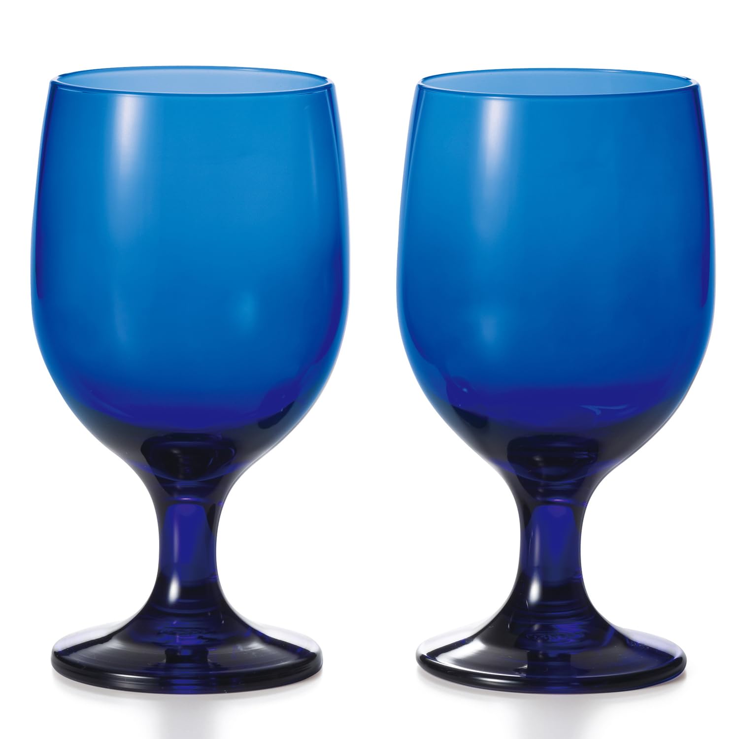 

Dolce duo Wine Glasses Blue and Water Glasses Made in Dishwasher (Stylish Goblets) (Pair Set) - Boxed, Japan, Safe, 340ml, DAM-365 синий