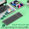 [Multi-Pairing, 4 Devices] BluetoothUSBType-C Wireless Keyboard with Numeric Keypad, US Layout, Ultra-Slim, Rechargeable Type-C Keyboard with Full