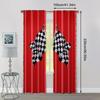 2pcs   Curtains Roller Blinds Race Flag Checkered Versatile Polyester (without rod) Decorations For Home Ldeal for Living Room